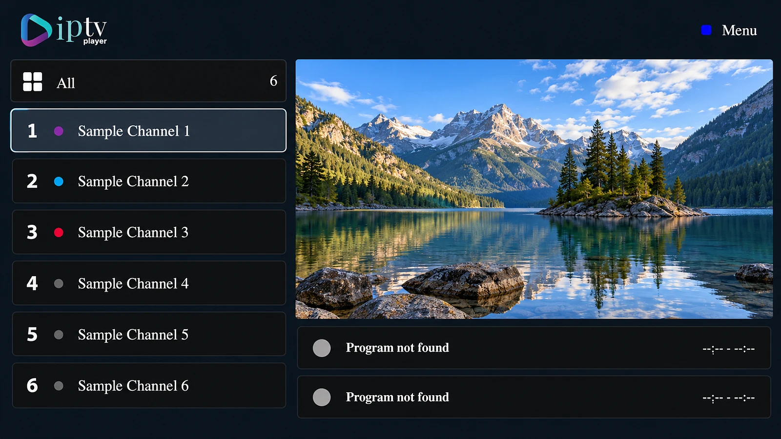 IPTVplayerio Roku channel list after loading a playlist